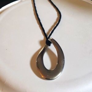 Pretty Lia Sophia silver and black necklace